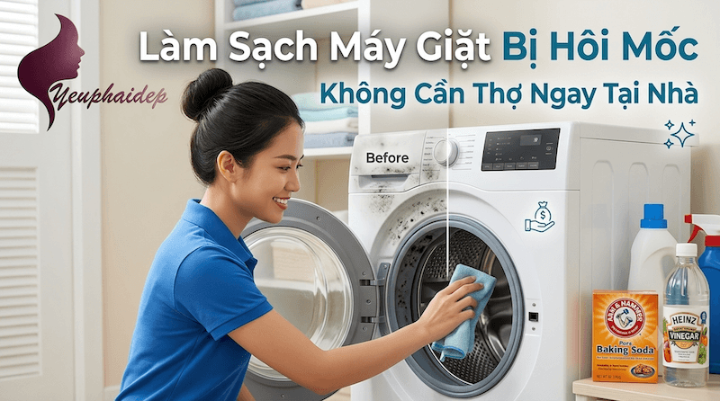 Làm Sạch Máy Giặt Bị Hôi Mốc Không Cần Thợ Ngay Tại Nhà