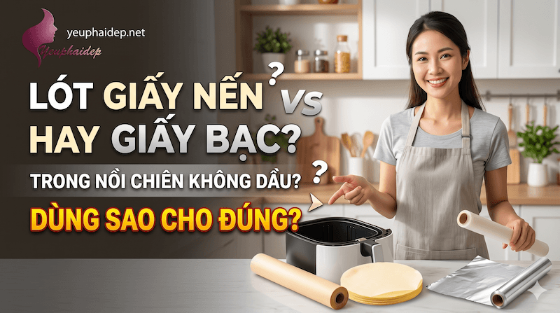 Lót Giấy Nến Hay Giấy Bạc Trong Nồi Chiên Không Dầu? Dùng Sao Cho Đúng