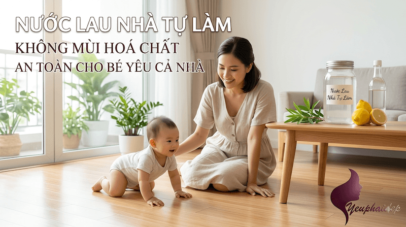 Nước Lau Nhà Tự Làm Không Mùi Hoá Chất, An Toàn Cho Bé Yêu Cả Nhà
