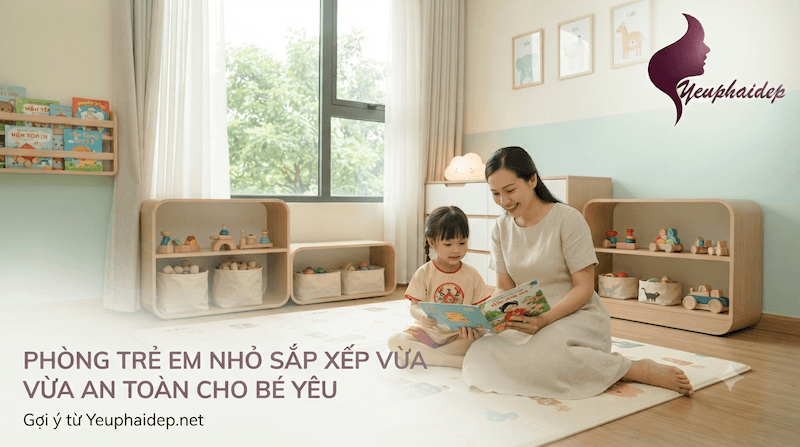 Phòng Trẻ Em Nhỏ Sắp Xếp Vừa Đẹp Vừa An Toàn Cho Bé Yêu