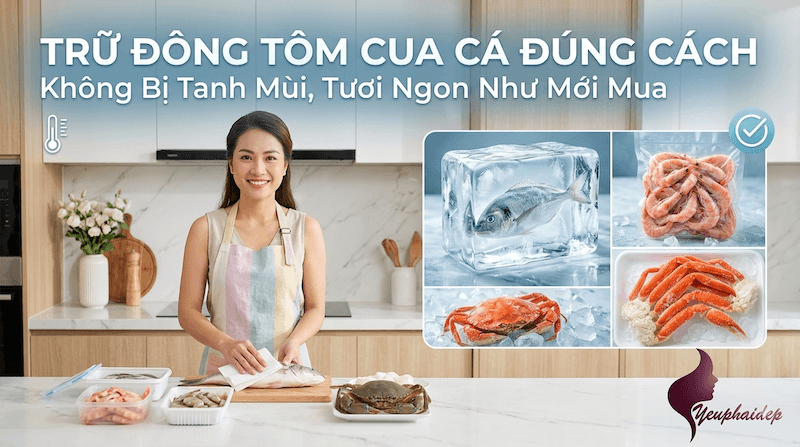 Trữ Đông Tôm Cua Cá Đúng Cách Không Bị Tanh Mùi, Tươi Ngon Như Mới Mua