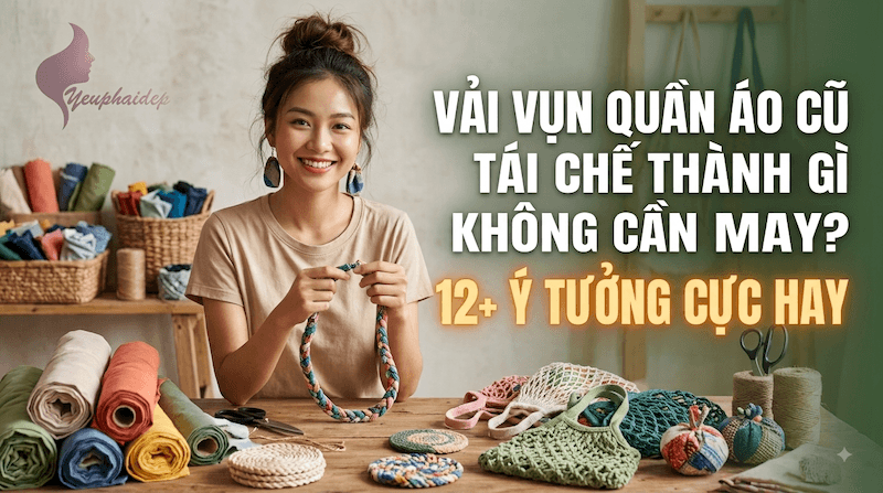 Vải Vụn Quần Áo Cũ Tái Chế Thành Gì Không Cần May? 12+ Ý Tưởng Cực Hay