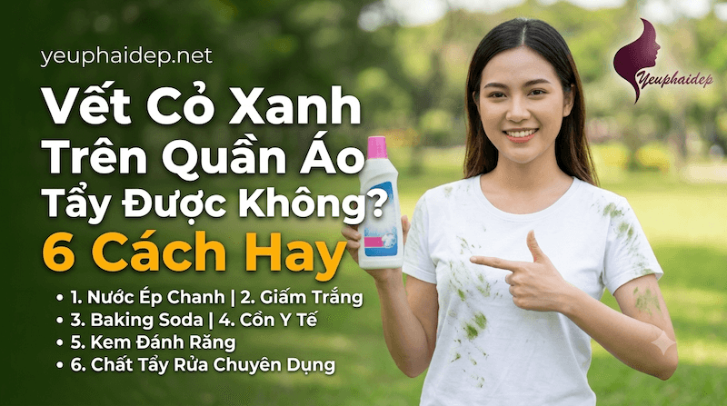 Vết Cỏ Xanh Trên Quần Áo Tẩy Được Không? 6 Cách Hay