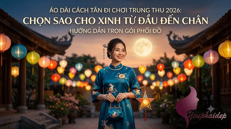 Áo Dài Cách Tân Đi Chơi Trung Thu 2026: Chọn Sao Cho Xinh Từ Đầu Đến Chân
