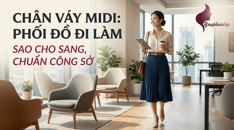Chân Váy Midi Phối Đồ Đi Làm Sao Cho Sang, Chuẩn Công Sở