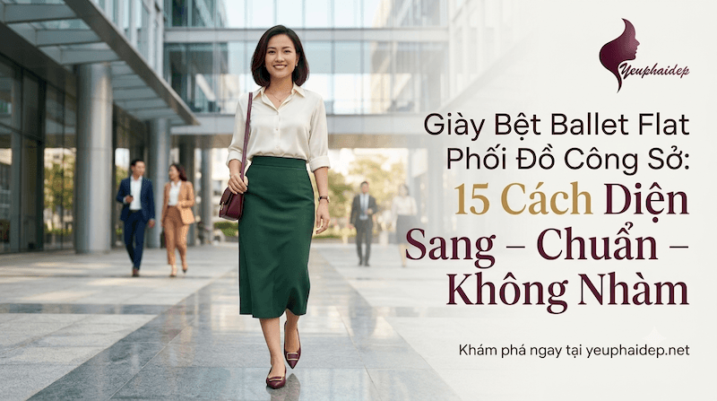 Giày Bệt Ballet Flat Phối Đồ Công Sở: 15 Cách Diện Sang – Chuẩn – Không Nhàm