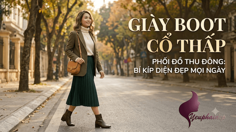 Giày Boot Cổ Thấp Phối Đồ Thu Đông: Bí Kíp Diện Đẹp Mọi Ngày