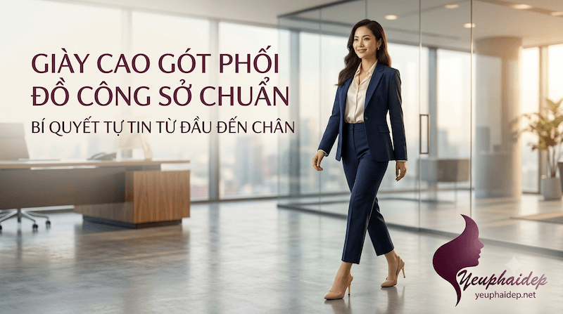 Giày Cao Gót Phối Đồ Công Sở Chuẩn – Bí Quyết Tự Tin Từ Đầu Đến Chân