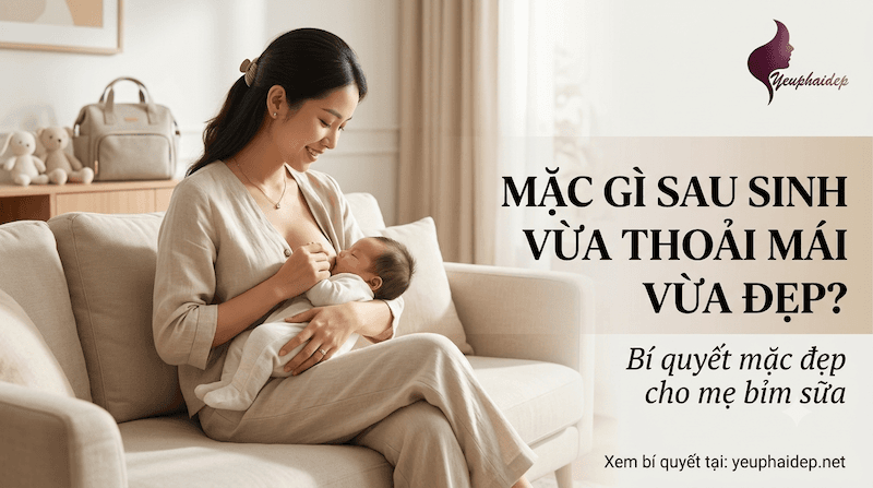 Mặc gì sau sinh vừa thoải mái vừa đẹp? Bí quyết mặc đẹp cho mẹ bỉm sữa