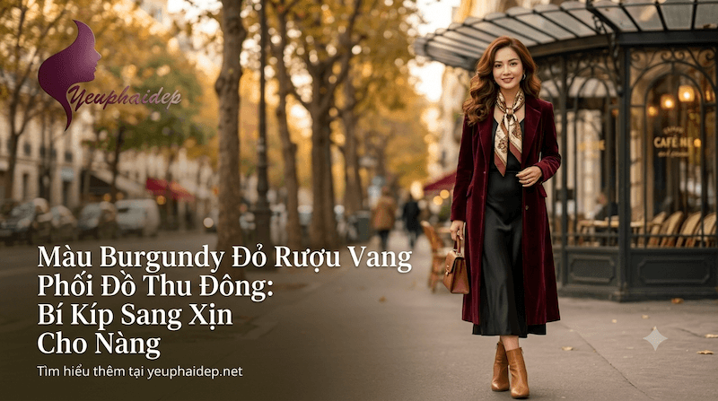 Màu Burgundy Đỏ Rượu Vang Phối Đồ Thu Đông: Bí Kíp Sang Xịn Cho Nàng