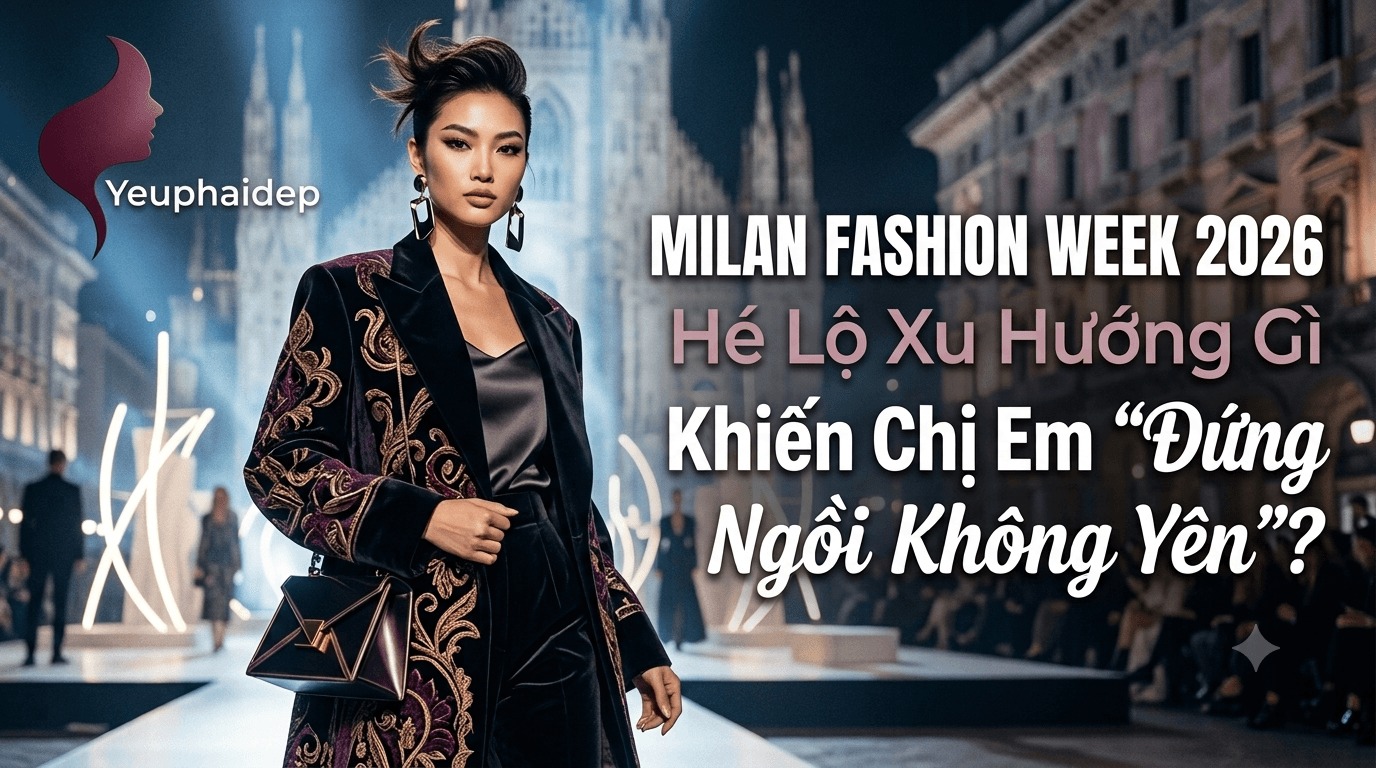 Milan Fashion Week 2026 Hé Lộ Xu Hướng Gì Khiến Chị Em "Đứng Ngồi Không Yên"?