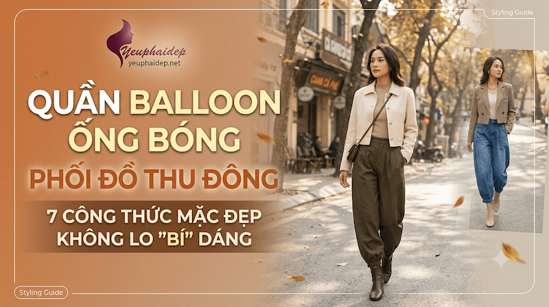 Quần Balloon Ống Bóng Phối Đồ Thu Đông: 7 Công Thức Mặc Đẹp Không Lo "Bí" Dáng