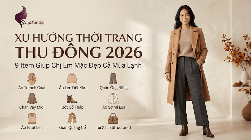 Xu Hướng Thời Trang Thu Đông 2026: 9 Item Giúp Chị Em Mặc Đẹp Cả Mùa Lạnh