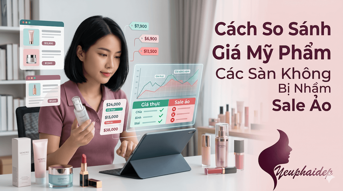 Cách So Sánh Giá Mỹ Phẩm Các Sàn Không Bị Nhầm Sale Ảo