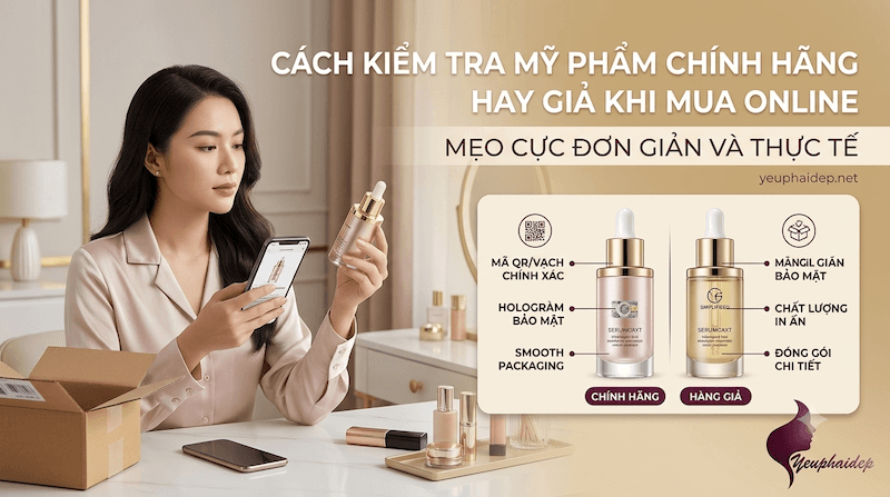 Cách Kiểm Tra Mỹ Phẩm Chính Hãng Hay Giả Khi Mua Online