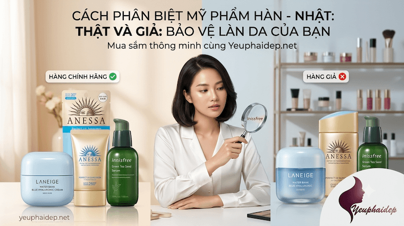 Cách phân biệt hàng chính hãng và hàng giả mỹ phẩm Hàn Quốc, Nhật Bản