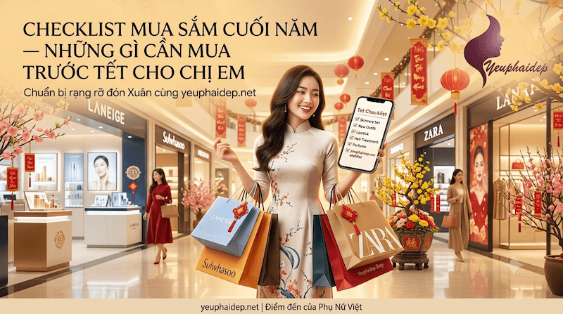 Checklist Mua Sắm Cuối Năm — Những Gì Cần Mua Trước Tết Cho Chị Em