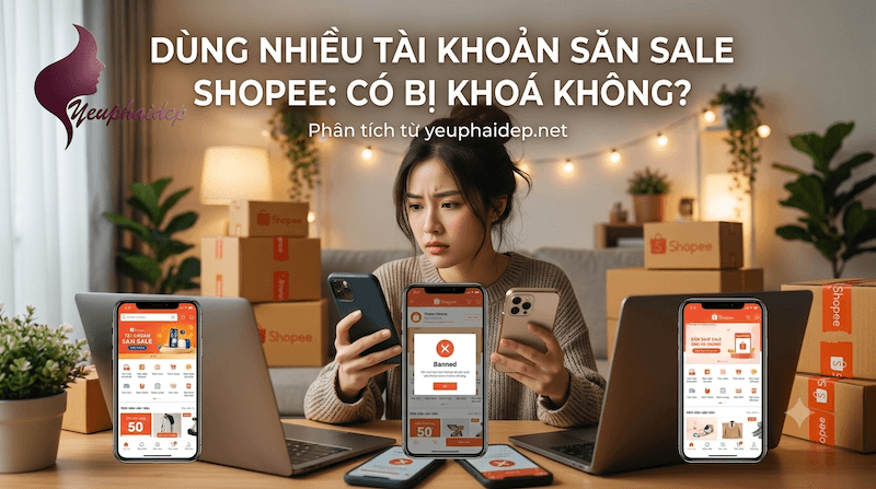 Dùng Nhiều Tài Khoản Săn Sale Shopee Có Bị Khoá Không?