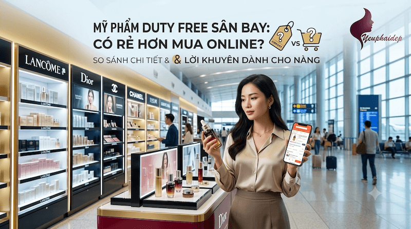 Hàng Duty Free Mỹ Phẩm Sân Bay Có Rẻ Hơn Mua Online Không?