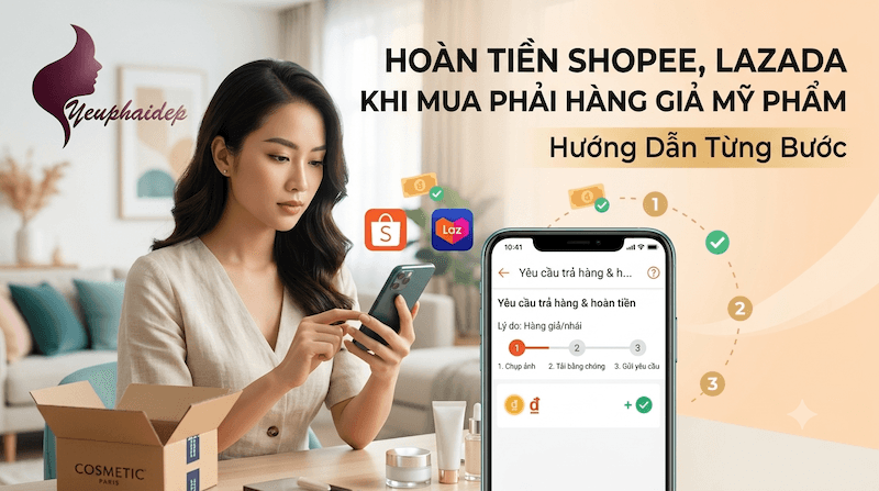 Hoàn Tiền Shopee, Lazada Khi Mua Phải Hàng Giả Mỹ Phẩm – Hướng Dẫn Từng Bước