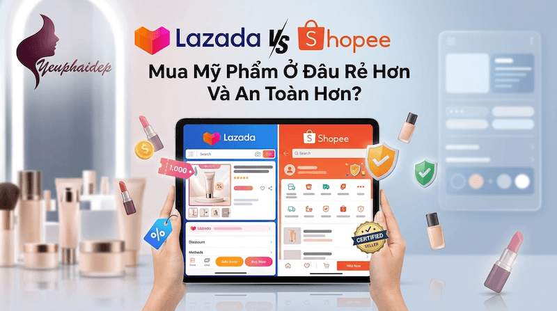 Lazada vs Shopee: Mua Mỹ Phẩm Ở Đâu Rẻ Hơn Và An Toàn Hơn?