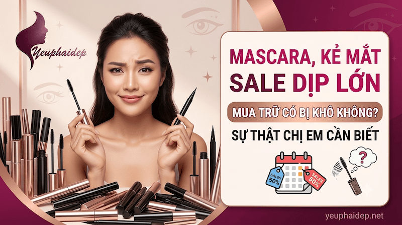 Mascara, Kẻ Mắt Sale Dịp Lớn Mua Trữ Có Bị Khô Không? Sự Thật Chị Em Cần Biết