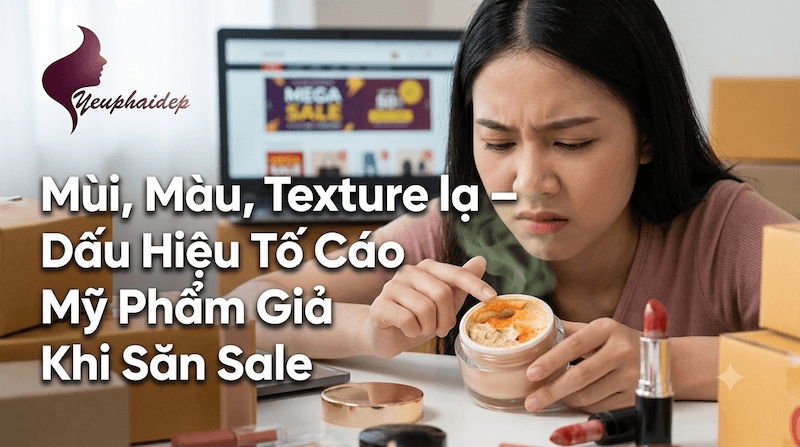 Mùi, Màu, Texture Lạ – Dấu Hiệu Tố Cáo Mỹ Phẩm Giả Khi Săn Sale