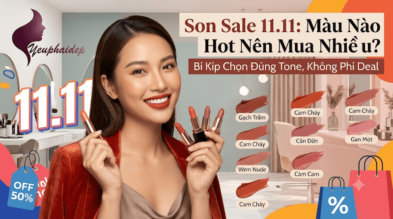 Son Sale 11.11: Màu Nào Hot Nên Mua Nhiều? Bí Kíp Chọn Đúng Tone, Không Phí Deal