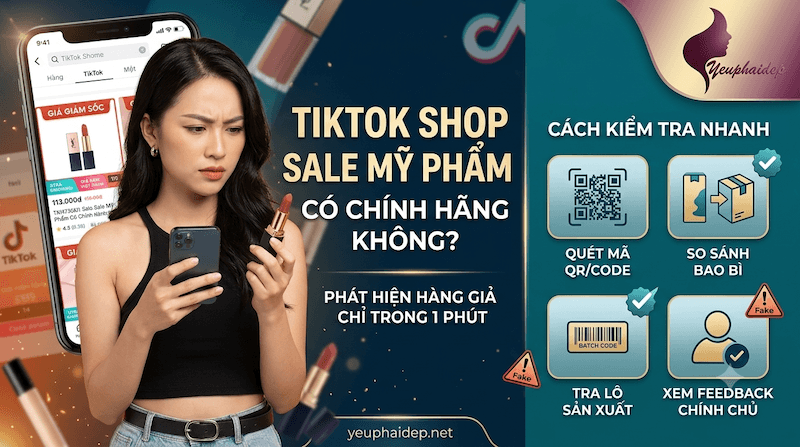 TikTok Shop Sale Mỹ Phẩm Có Chính Hãng Không? Cách Kiểm Tra Nhanh