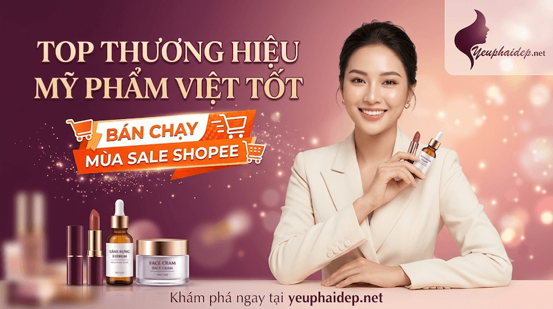 Top Thương Hiệu Mỹ Phẩm Việt Tốt, Bán Chạy Mùa Sale Shopee