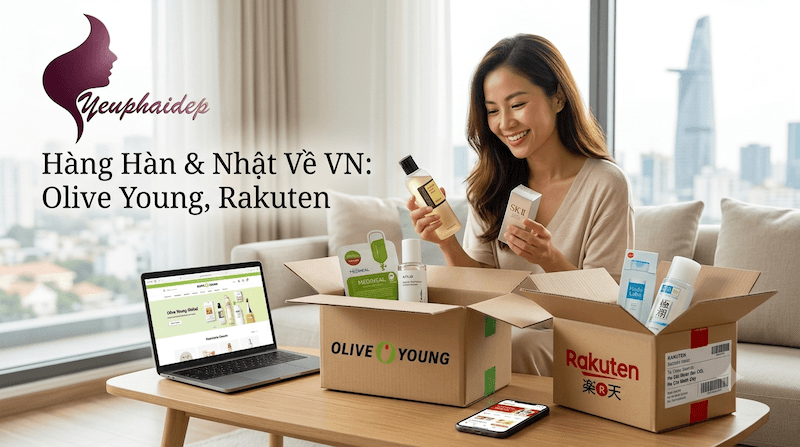 Mua Hàng Hàn Quốc, Nhật Order Về VN: Olive Young, Rakuten