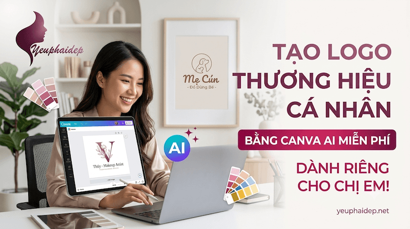 Tạo Logo Thương Hiệu Cá Nhân Bằng Canva AI Miễn Phí Cho Chị Em