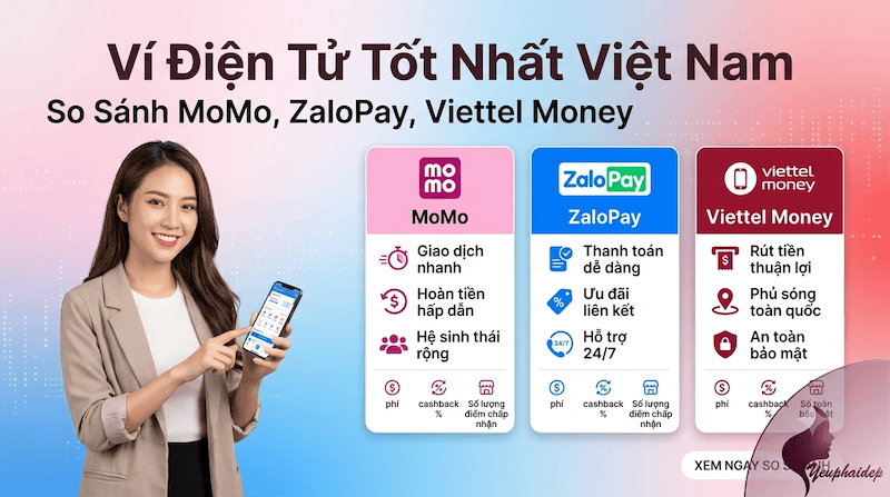 Ví Điện Tử Tốt Nhất Việt Nam — So Sánh MoMo, ZaloPay, Viettel Money