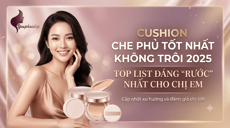 Cushion Che Phủ Tốt Nhất Không Trôi 2025: Top List Đáng "Rước" Nhất Cho Chị Em