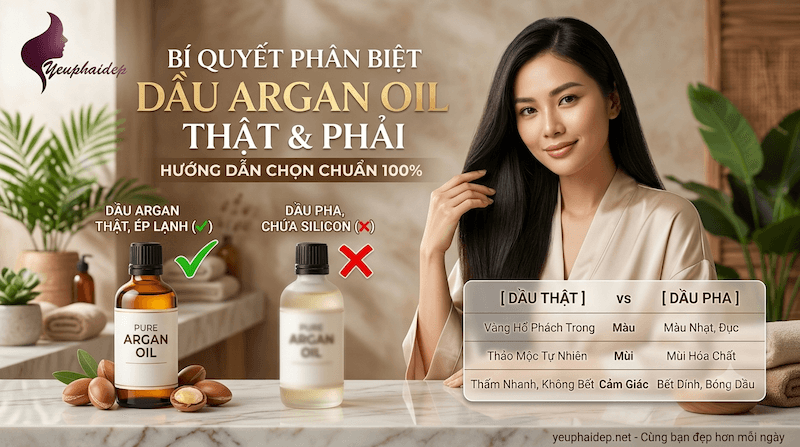 Dầu Dưỡng Tóc Argan Oil Loại Nào Thật, Không Pha? Cách Chọn Chuẩn 100%
