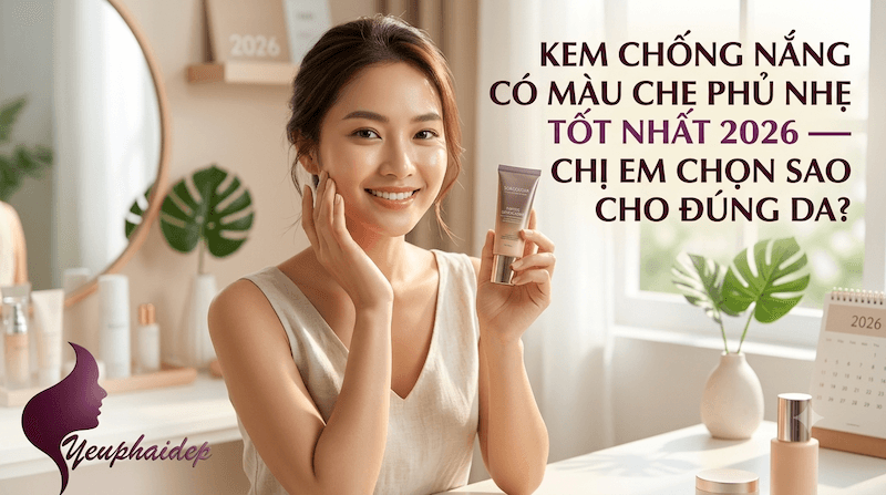 Kem Chống Nắng Có Màu Che Phủ Nhẹ Tốt Nhất 2026 — Chị Em Chọn Sao Cho Đúng Da?