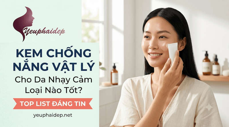 Kem Chống Nắng Vật Lý Cho Da Nhạy Cảm Loại Nào Tốt? Top List Đáng Tin