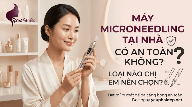 Máy Microneedling Tại Nhà Có An Toàn Không? Loại Nào Chị Em Nên Chọn