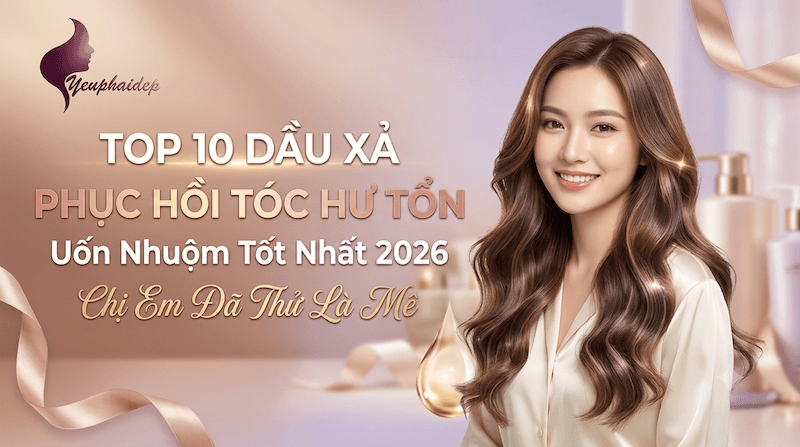 Top 10 Dầu Xả Phục Hồi Tóc Hư Tổn Uốn Nhuộm Tốt Nhất 2026 – Chị Em Đã Thử Là Mê
