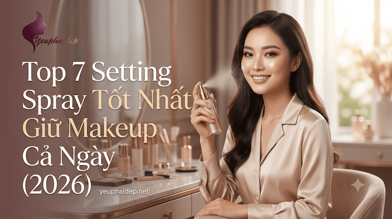 Top 7 Setting Spray Tốt Nhất Giữ Makeup Cả Ngày (2026)