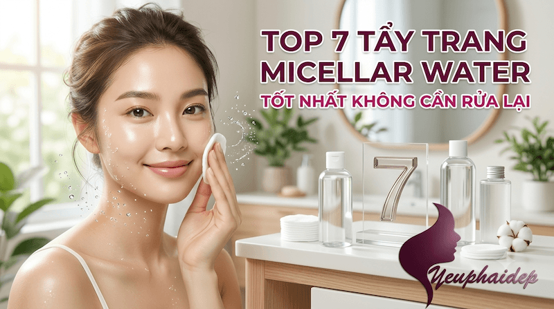 Top 7 Tẩy Trang Micellar Water Tốt Nhất Không Cần Rửa Lại