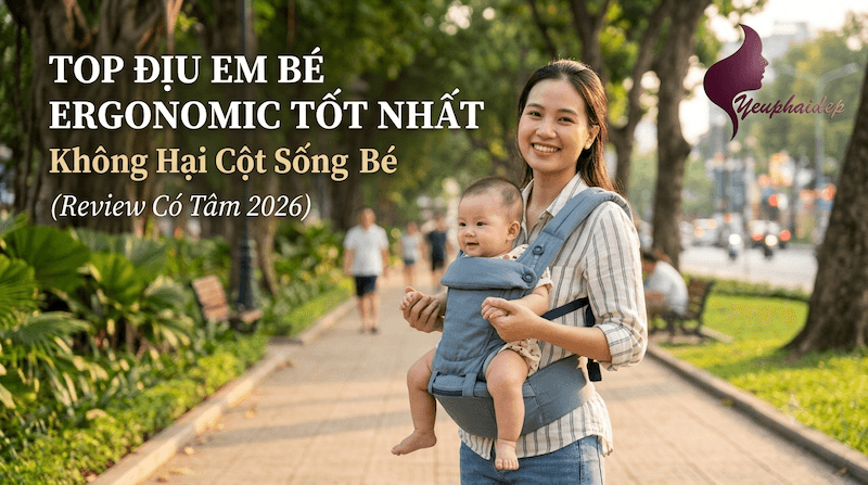 Top Địu Em Bé Ergonomic Tốt Nhất, Không Hại Cột Sống Bé (Review Có Tâm 2026)