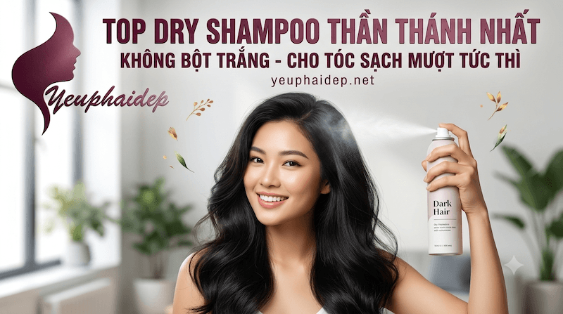 Top Dry Shampoo Thần Thánh Nhất Không Bột Trắng Cho Tóc Sạch Mượt Tức Thì