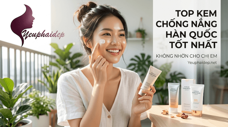 Top Kem Chống Nắng Hàn Quốc Tốt Nhất Không Nhờn Cho Chị Em