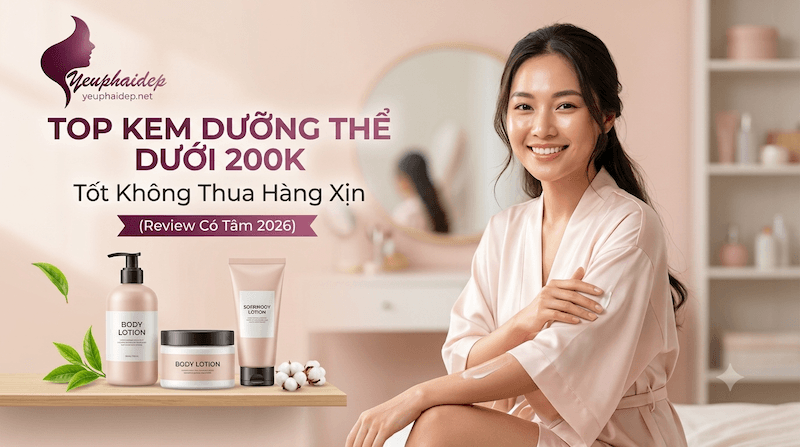 Top Kem Dưỡng Thể Dưới 200K Tốt Không Thua Hàng Xịn (Review Có Tâm 2026)