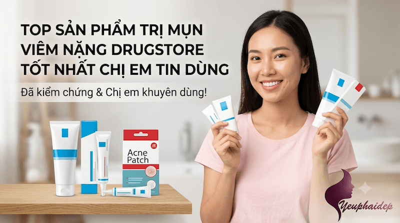 Top Sản Phẩm Trị Mụn Viêm Nặng Drugstore Tốt Nhất Chị Em Tin Dùng