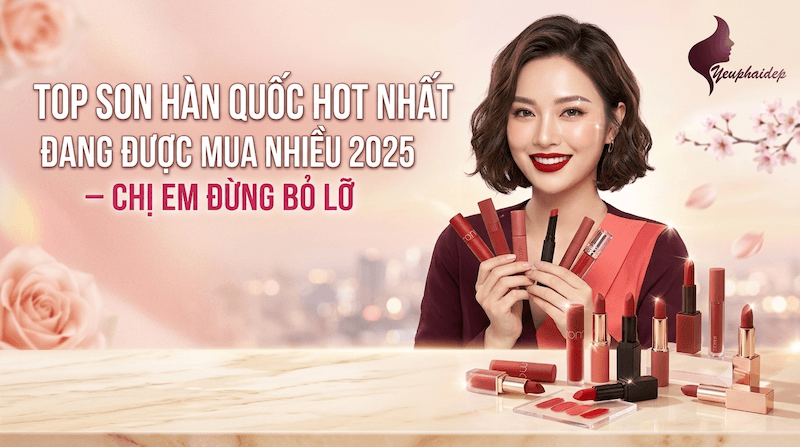 Top Son Hàn Quốc Hot Nhất Đang Được Mua Nhiều 2025 – Chị Em Đừng Bỏ Lỡ