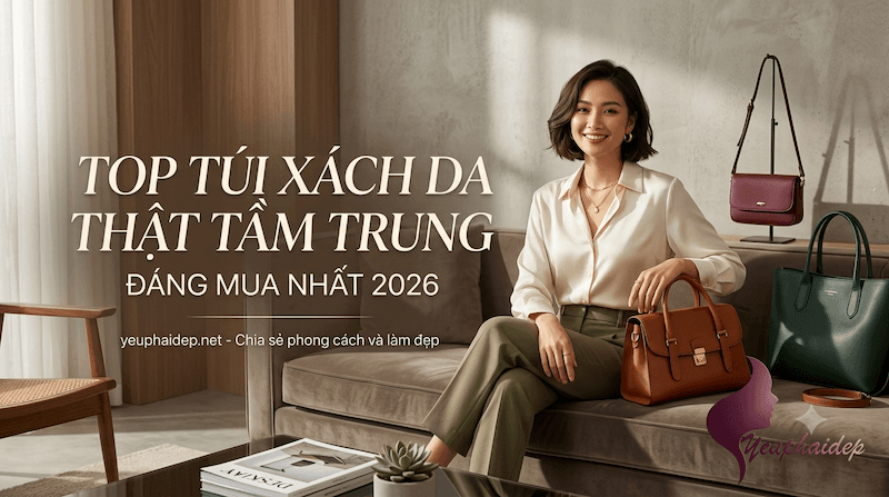 Top Túi Xách Da Thật Tầm Trung Đáng Mua Nhất 2026