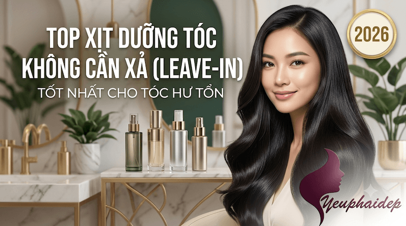 Top Xịt Dưỡng Tóc Không Cần Xả (Leave-in) Tốt Nhất Cho Tóc Hư Tổn 2026