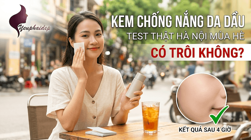 Kem Chống Nắng Da Dầu Test Thật Hà Nội Mùa Hè: Có Trôi Không?